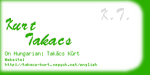 kurt takacs business card